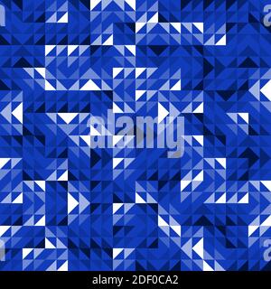 Seamless Blue Geometric Vector Pattern with Triangles. Modern and Elegant Luxury Abstract Background with Triangle Shapes. Bright Repeat Pattern Stock Vector