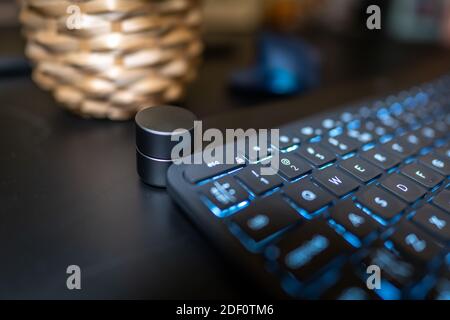 Remote work items high productivity products for creative work | logitech craft keyboard and mouse Stock Photo -