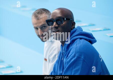 File photo dated June 20, 2019 of designer Virgil Abloh makes an appearance  on the runway during the Louis Vuitton Menswear Spring Summer 2020 show as  part of Paris Fashion Week in