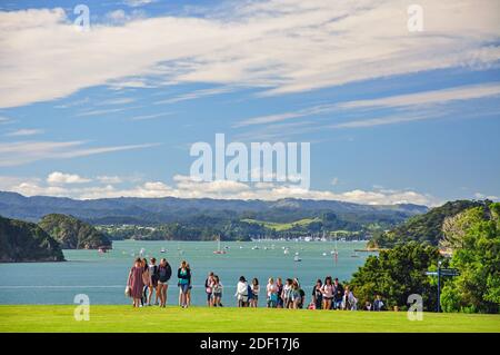 Waitangi Treaty Grounds, Waitangi, Bay of Islands, Northland Region, North Island, New Zealand Stock Photo