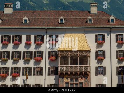 Innsbruck austria 27 July 2020: The Golden Roof is the symbol of the Austrian city of Innsbruck. Stock Photo