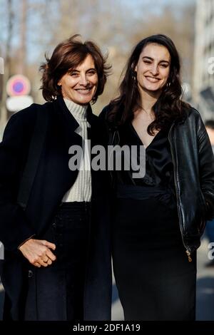 Street style, Ines de la Fressange and her daughter Nine d Urso arriving at Dior Spring Summer 2020 Haute Couture show, held at Musee Rodin, Paris, France, on January 20, 2020. Photo by Marie-Paola Bertrand-Hillion/ABACAPRESS.COM Stock Photo