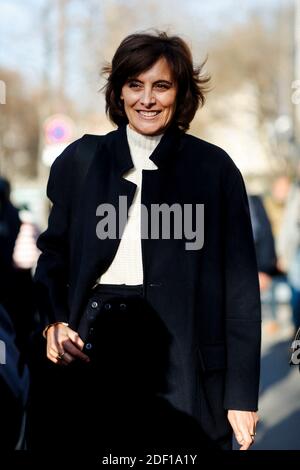 Street style, Ines de la Fressange arriving at Dior Spring Summer 2020 Haute Couture show, held at Musee Rodin, Paris, France, on January 20, 2020. Photo by Marie-Paola Bertrand-Hillion/ABACAPRESS.COM Stock Photo
