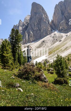 Peaks of the dolomite mountains in northern Italy Stock Photo - Alamy