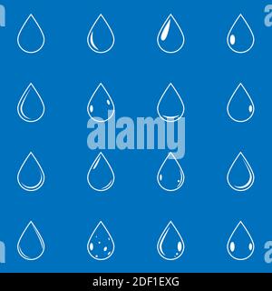 Water drop icons Stock Vector