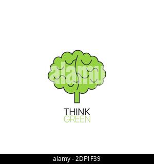 Think green icon Stock Vector