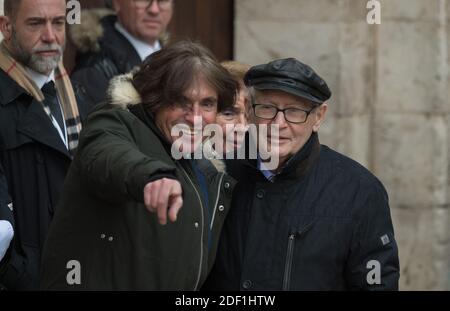 Arno klarsfeld and Serge Klarsfeld at French 12th-century Church of Saint Anne in the old city of Jerusalem.israel on january 22, 2020. Photo by Jacques Witt/pool/ABACAPRESS.COM Stock Photo