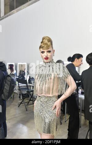 GUO PEI backstage during the Haute Couture Paris Fashion Week on July 3 ...