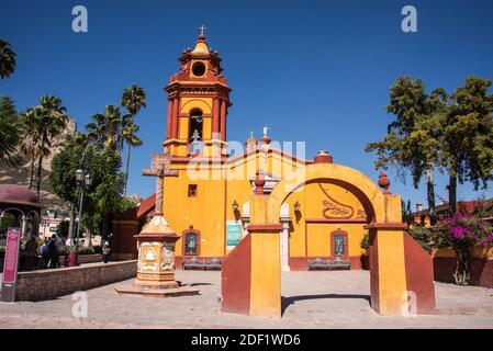 Parroquia San Sebastian church, Bernal, Queretaro, Mexico Stock Photo