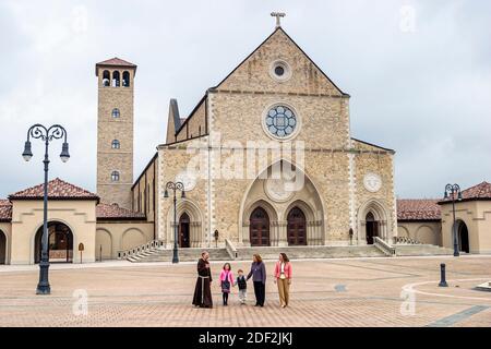 Alabama Hanceville Shrine of the Most Blessed Sacrament,of Our Lady of the Angels Monastery OLAM,13th century Franciscan style church monastery piazza Stock Photo