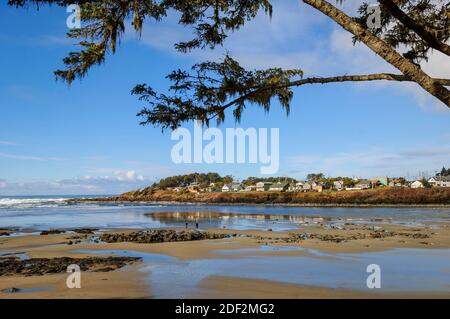 Yachats on the central Oregon coast. Stock Photo