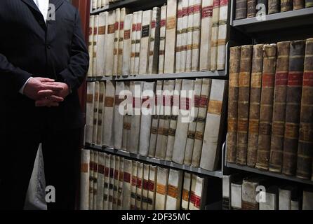 A view of the Vatican Secret Archives on February 29, 2012. Hundred  original and priceless documents selected among the treasures preserved and  cherished by the Vatican Secret Archives for centuries go on