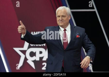 February 29, 2020 - Oxon Hill, MD, United States: Matt Schlapp, chairman of the American Conservative Union arrives to address the 2020 Conservative Political Action Conference. Photo by Chris Kleponis/Pool/ABACAPRESS.COM Stock Photo