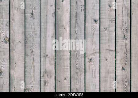 Old rural grey wooden wall, detailed plank photo texture. Natural wooden structure background. Stock Photo