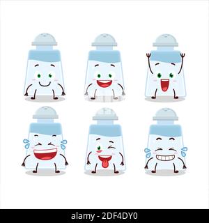 Cartoon character of salt shaker with smile expression. Vector illustration Stock Vector