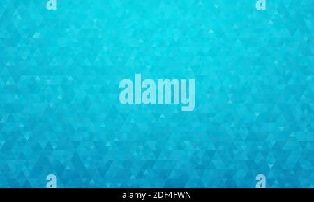 Abstract geometric background, pattern of triangles in blue-cyan, design for poster, banner, card and template. Vector illustration Stock Vector