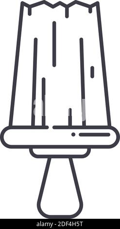 Neck brush icon, linear isolated illustration, thin line vector, web design sign, outline concept symbol with editable stroke on white background. Stock Vector
