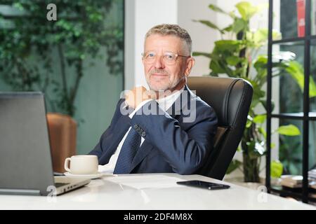 Positive confident entrepreneur Stock Photo