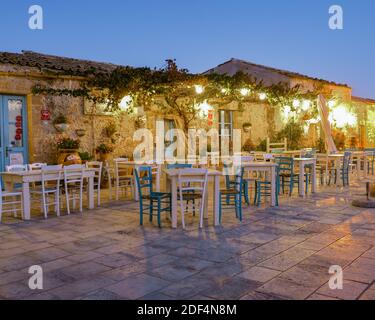 The picturesque village of Marzamemi, in the province of Syracuse, Sicily Italy Stock Photo
