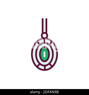 Pendant line icon. Isolated vector element. Stock Vector