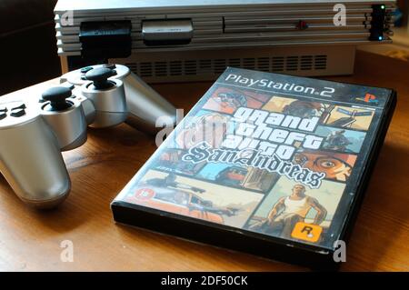 Sony Playstation 2 Video Game Console Stock Photo - Download Image