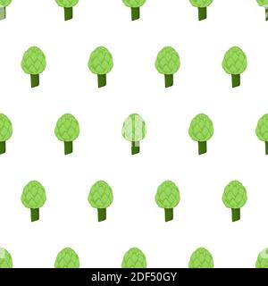 Artichoke vegetable seamless pattern on white background. Vector nature graphic backdrop. Cooking, healthy, vegeterian food. Design for print and textile Stock Vector