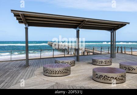 The foreshore shelter and jetty at port noarlunga south australia on december 1st 2020 Stock Photo