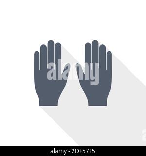 Gloves vector icon, hands protection flat design illustration Stock Vector