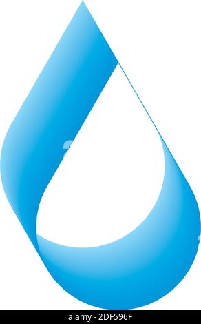 blend gradient water drop logo icon vector Stock Vector