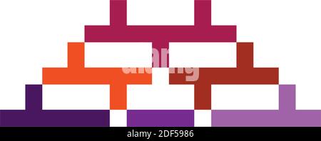 brick wall symbol logo vector icon Stock Vector
