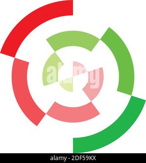 geometric circle target icon logo Stock Vector