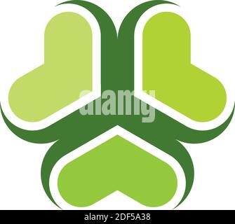 green clover icon leaves logo vector symbol Stock Vector