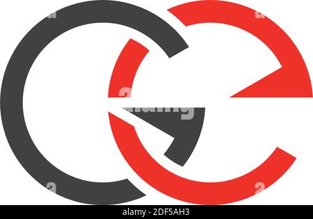 letter g and e ge symbol logotype element Stock Vector