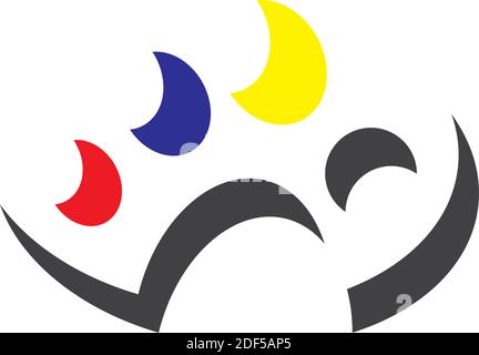 painting palette painter logo icon vector Stock Vector