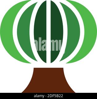 tree icon natural organic symbol eco Stock Vector