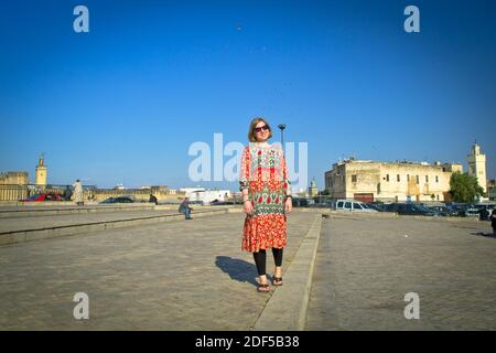 Fes is a northeastern Moroccan city often referred to as the country’s cultural capital. It’s primarily known for its Fes El Bali walled medina Stock Photo