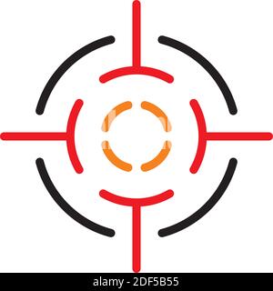 target point icon logo sniper vector Stock Vector