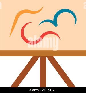 painting easel artist icon logo design Stock Vector