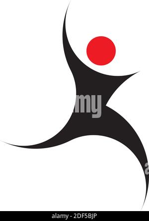 athlete logo man running vector icon symbol Stock Vector
