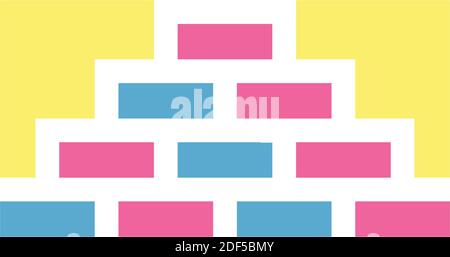 brick wall logo vector symbol design Stock Vector