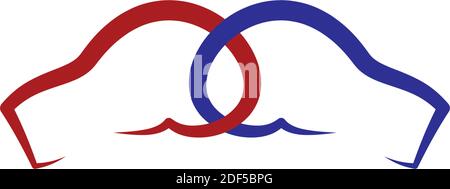 boxing gloves logo design vector Stock Vector