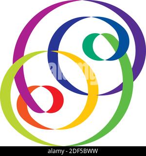 colorful knot vector logo abstract design Stock Vector