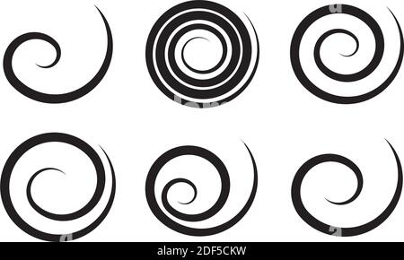 geometric spirals vector set design Stock Vector