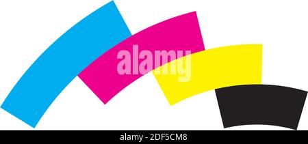 Printing Company Logo Design with Cyan, Magenta, Yellow and Black ...