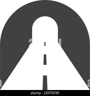 road and tunnel logo icon vector symbol Stock Vector