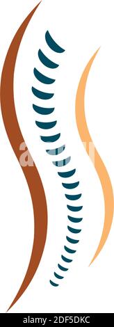 spine logo icon design element vector illustration Stock Vector
