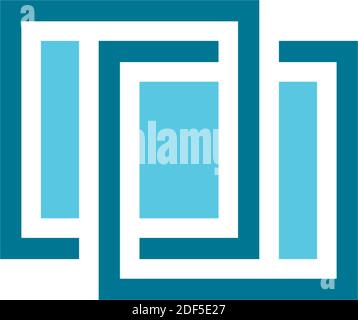 window logo symbol sign design element Stock Vector