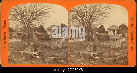 Old Spanish grave yard., still image, Stereographs, 1850 - 1930 Stock Photo