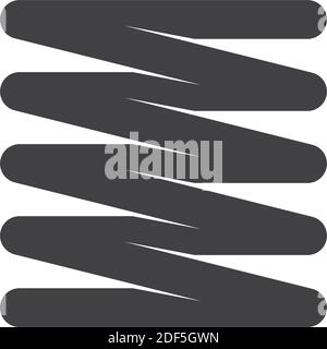 black metal spring icon vector symbol design Stock Vector