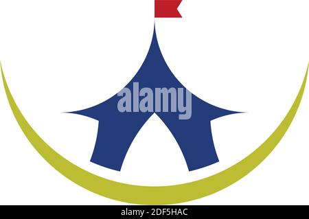 circus tent logo vector design element Stock Vector